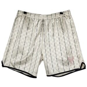 Inter Miami CF Mitchell & Ness MLS Large Jersey Shorts Cream Check Pinstripe New